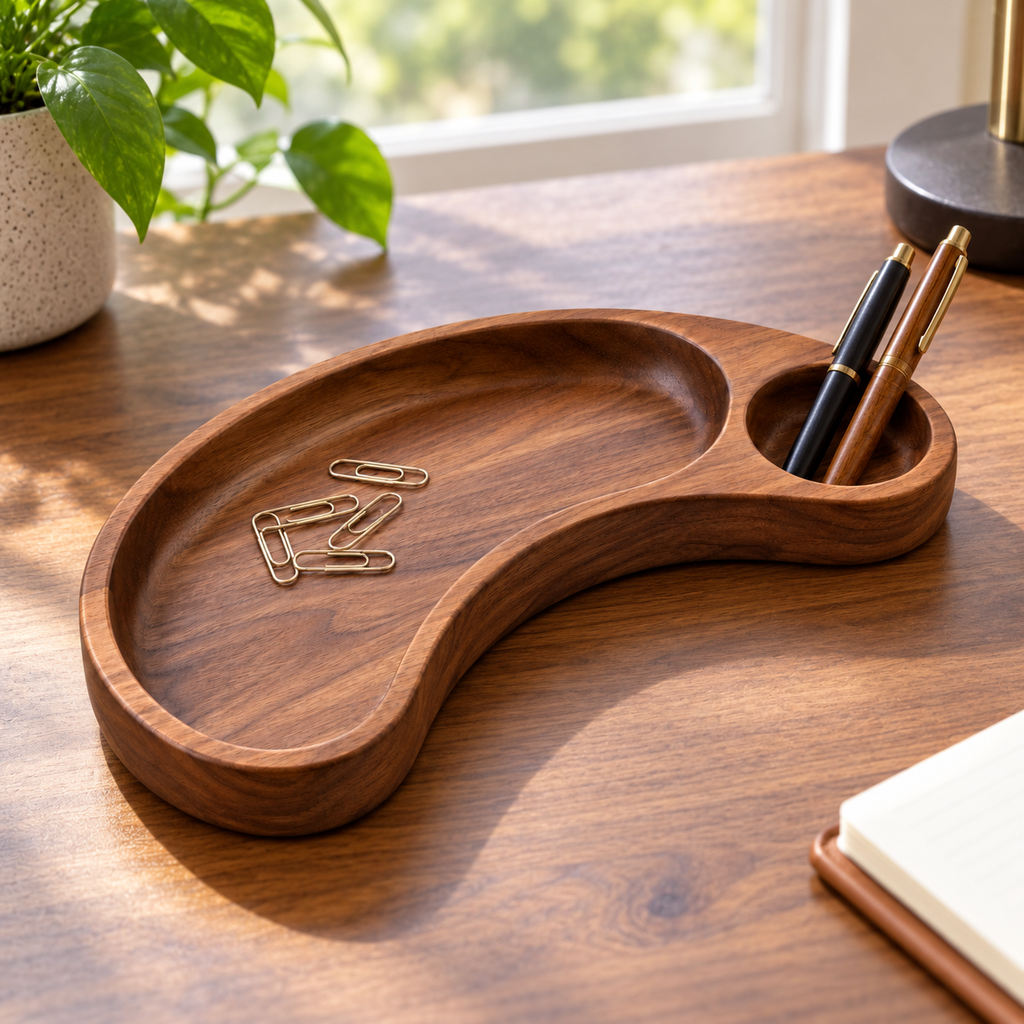 Crescent Dock Desk Tray