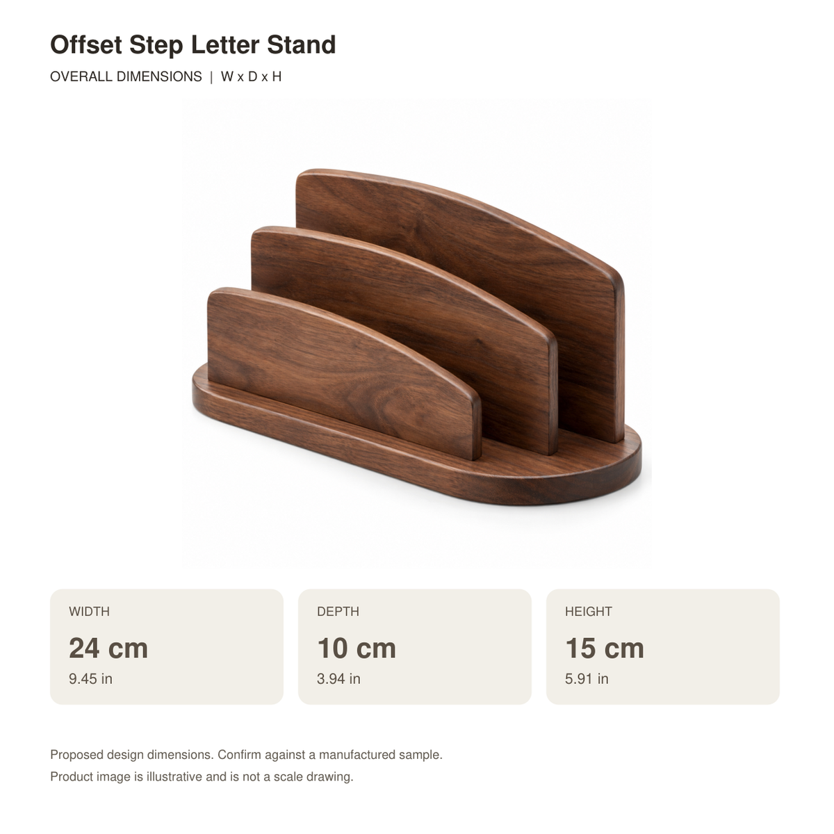 Offset Step Letter Stand