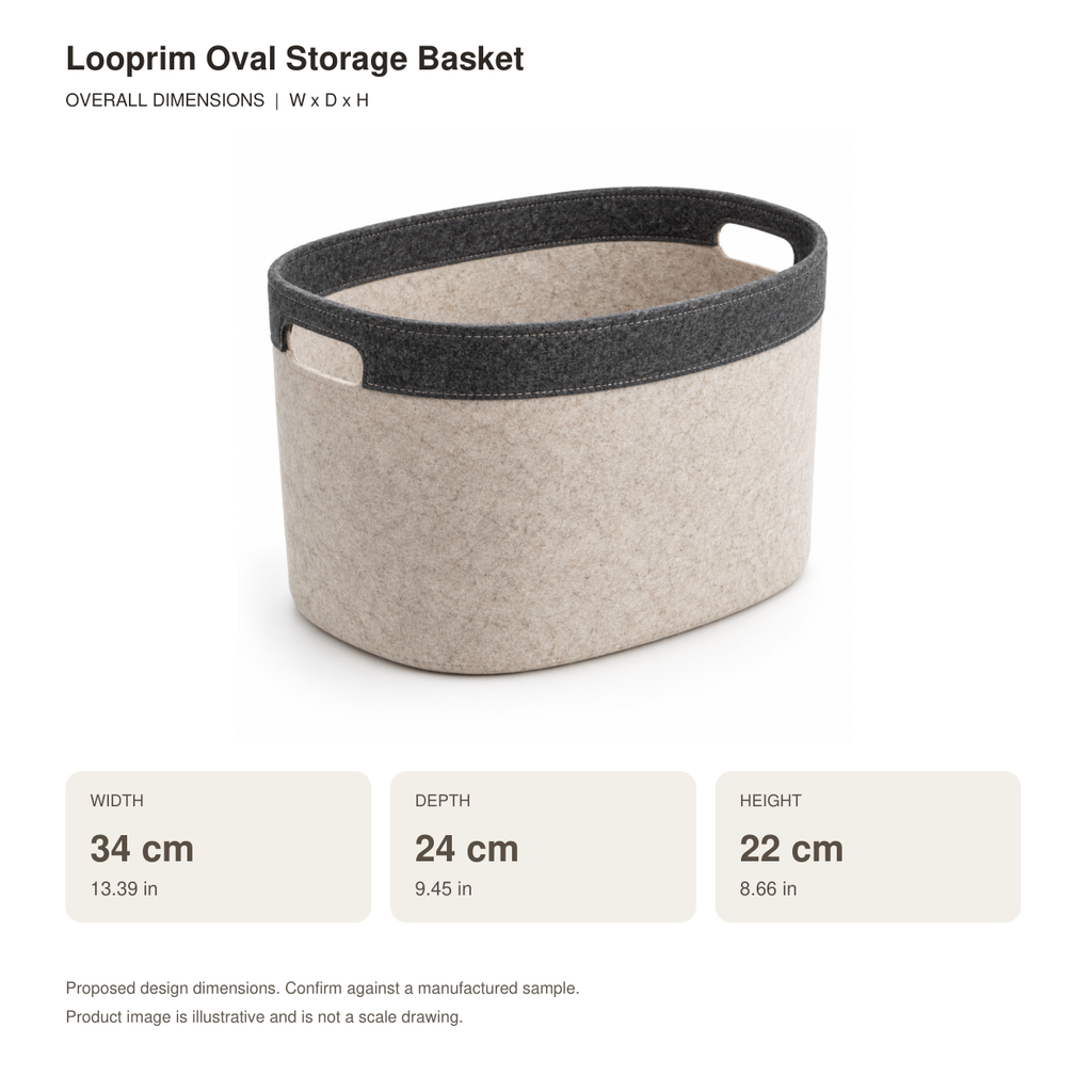 Looprim Oval Storage Basket