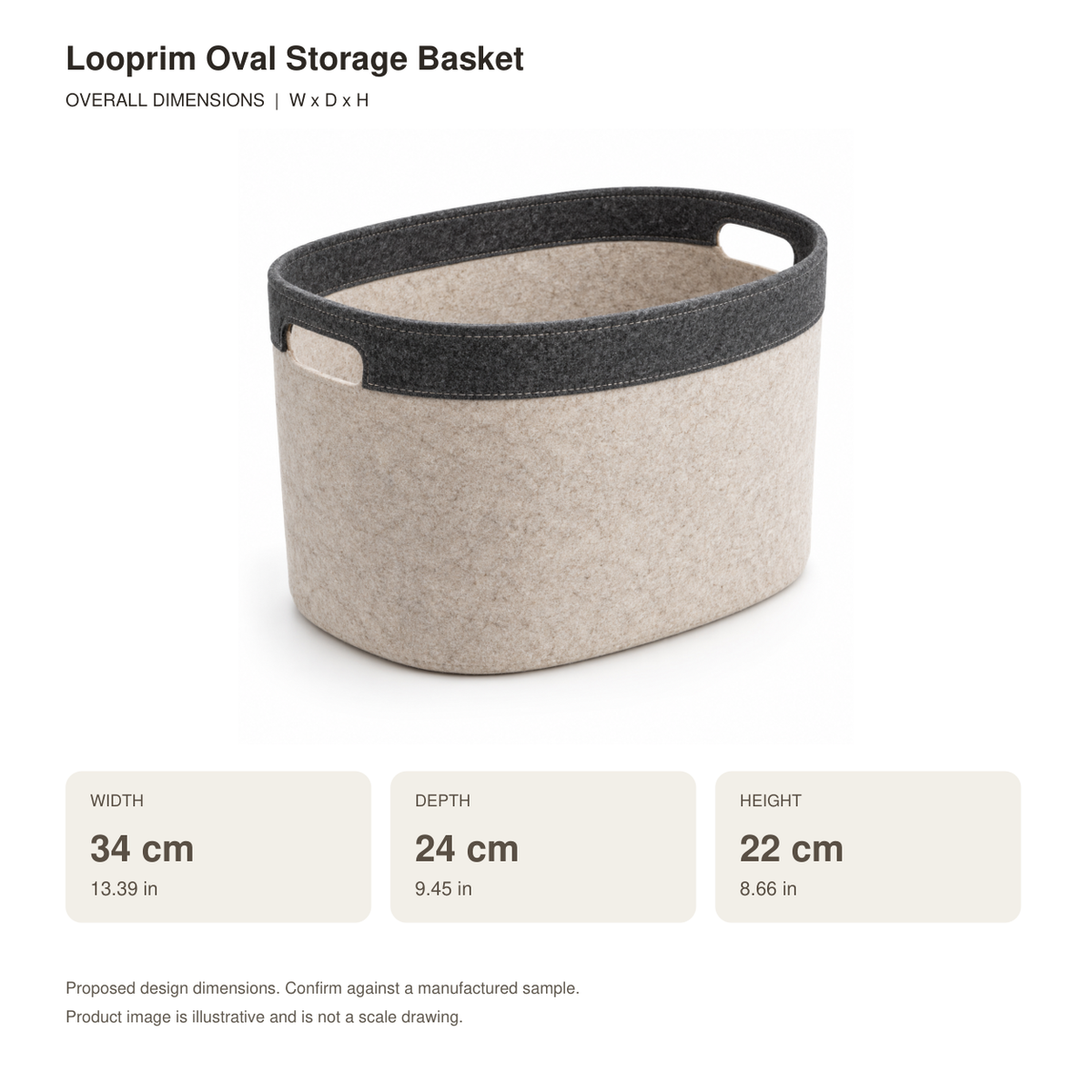 Looprim Oval Storage Basket