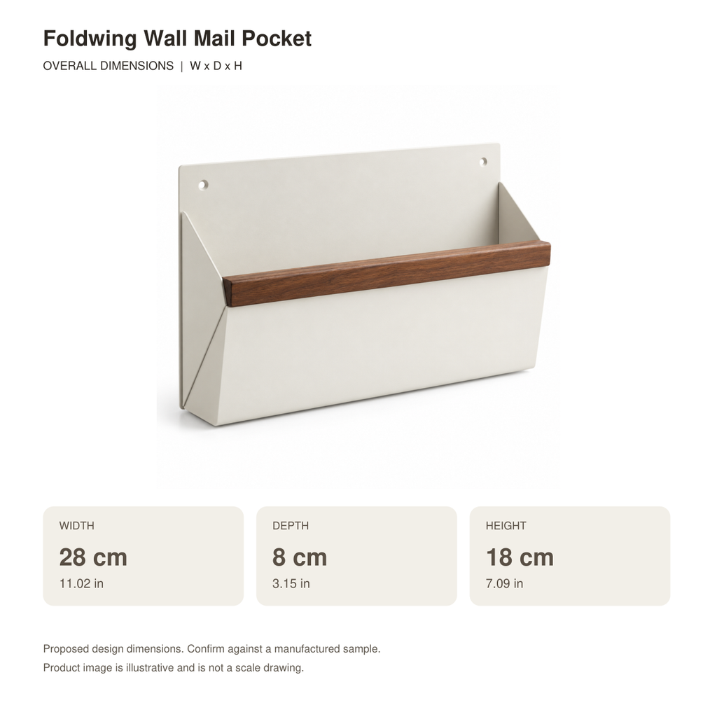 Foldwing Wall Mail Pocket